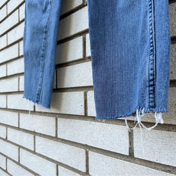 Caslon Straight Leg Medium Wash Raw Hem Jeans - Picture 5 of 13